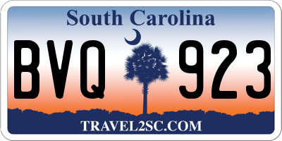 SC license plate BVQ923