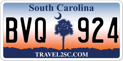 SC license plate BVQ924