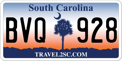 SC license plate BVQ928