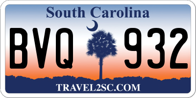 SC license plate BVQ932