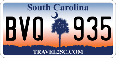 SC license plate BVQ935