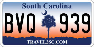 SC license plate BVQ939