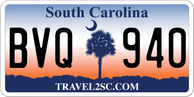 SC license plate BVQ940