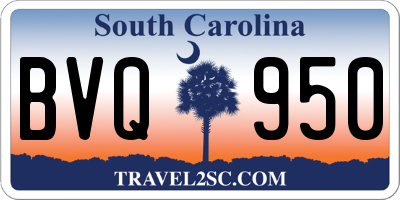 SC license plate BVQ950