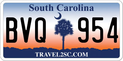 SC license plate BVQ954