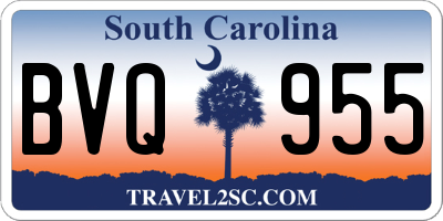 SC license plate BVQ955