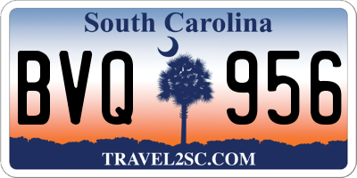 SC license plate BVQ956