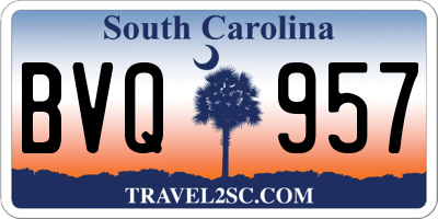 SC license plate BVQ957