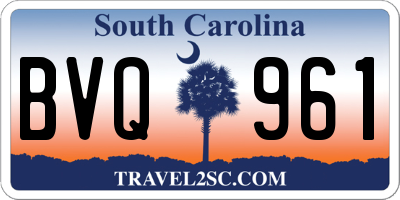 SC license plate BVQ961