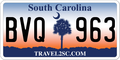 SC license plate BVQ963