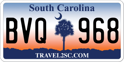 SC license plate BVQ968