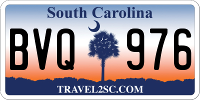 SC license plate BVQ976
