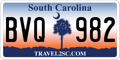 SC license plate BVQ982