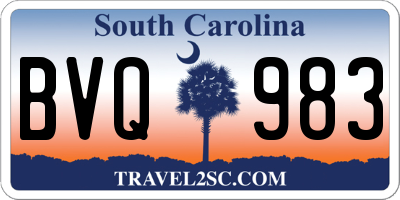 SC license plate BVQ983