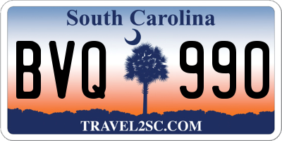 SC license plate BVQ990