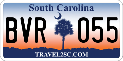 SC license plate BVR055