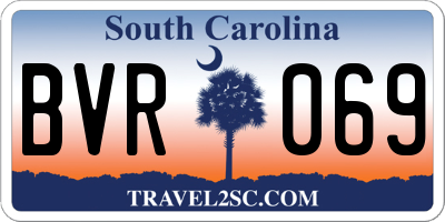 SC license plate BVR069