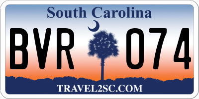 SC license plate BVR074