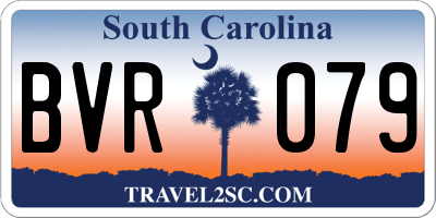 SC license plate BVR079