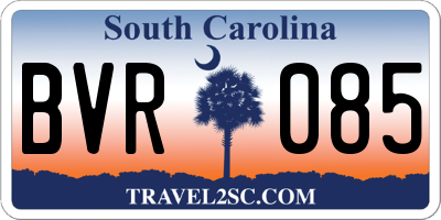 SC license plate BVR085