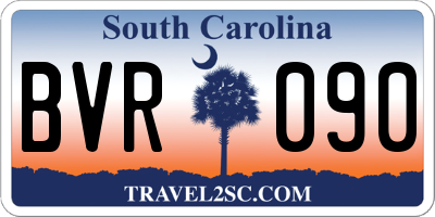 SC license plate BVR090
