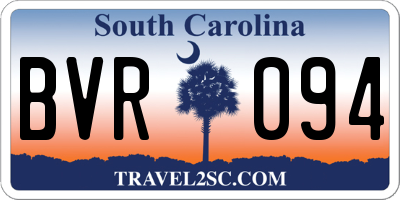 SC license plate BVR094