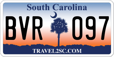 SC license plate BVR097