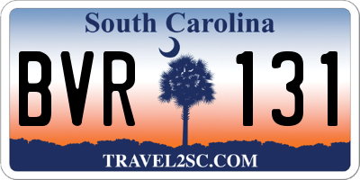 SC license plate BVR131