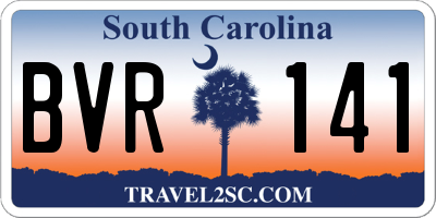 SC license plate BVR141