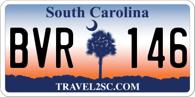 SC license plate BVR146