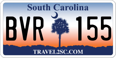 SC license plate BVR155