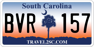 SC license plate BVR157