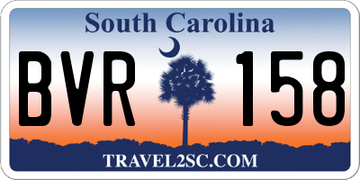 SC license plate BVR158
