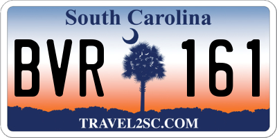SC license plate BVR161