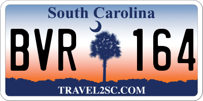 SC license plate BVR164