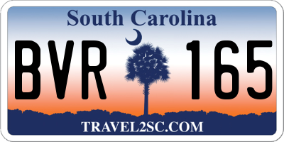 SC license plate BVR165