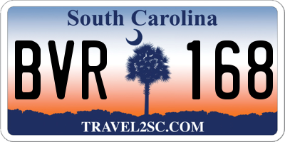 SC license plate BVR168