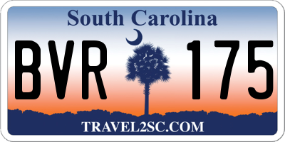 SC license plate BVR175