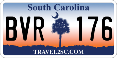 SC license plate BVR176