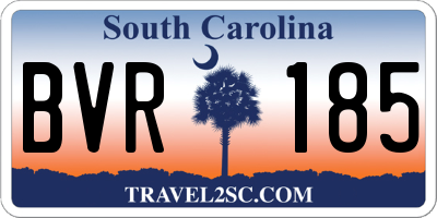 SC license plate BVR185