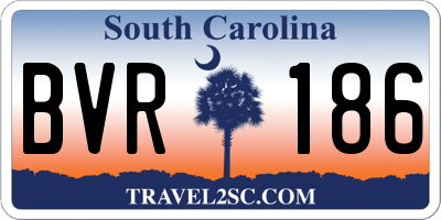 SC license plate BVR186
