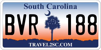 SC license plate BVR188