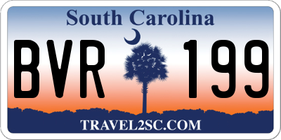 SC license plate BVR199
