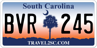 SC license plate BVR245
