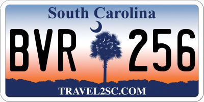 SC license plate BVR256