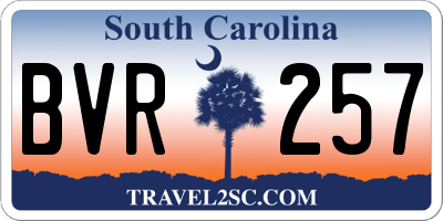 SC license plate BVR257