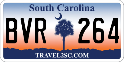 SC license plate BVR264