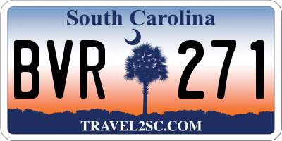 SC license plate BVR271