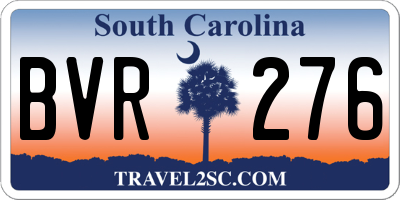 SC license plate BVR276