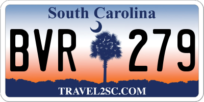 SC license plate BVR279